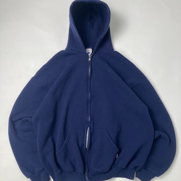 90s Russell Zip Up Hoodie (navy)