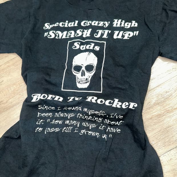 펑크 y2k 해골 반팔티