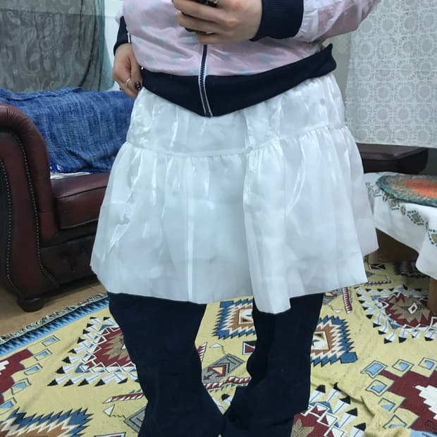 빈티지 여성 새틴 밴딩 미니스커트 (Z1035)