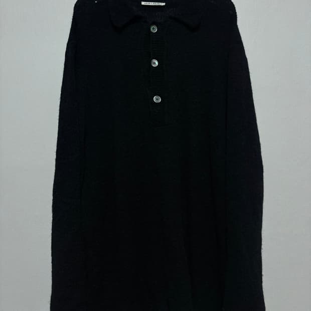 [48]  OUR LEGACY BIG PIQUE KNIT BLACK