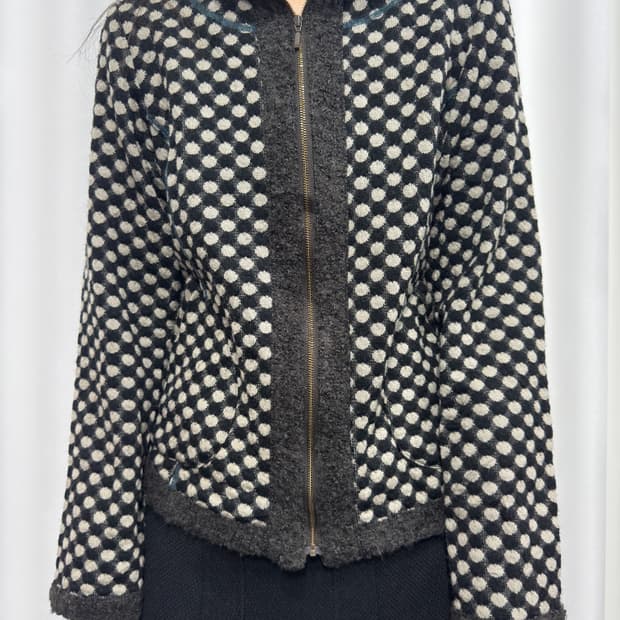 dot knit jacket