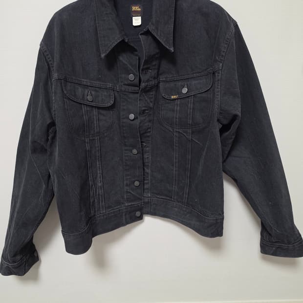 더블알엘 lot271 데님 트러커 자켓 블랙 xxl 