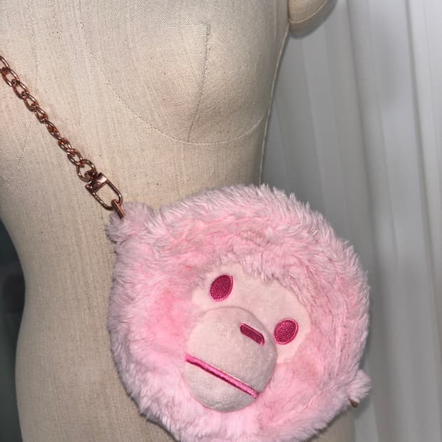 Baby Milo Plush Crossbody Bag Pink