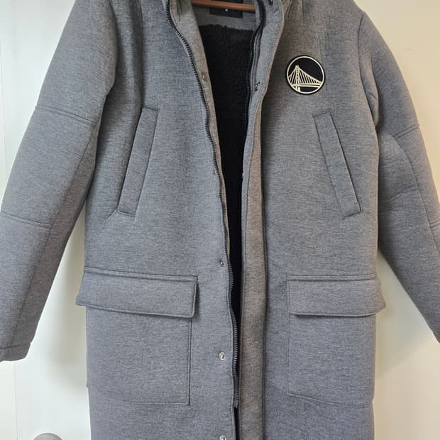 NBA 워리어스 남성 후드 롱 패딩 M