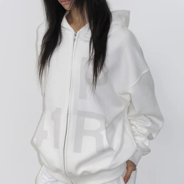 사일프레이 후드집업 화이트