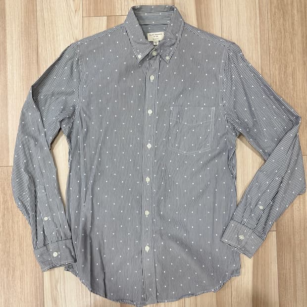클럽모나코 스트라이프 도트 셔츠 슬림핏 M(100)