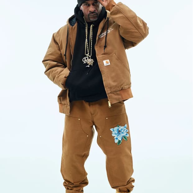 (L)칼하트 WIP x 어웨이크 NY 더블니 팬츠 브라운