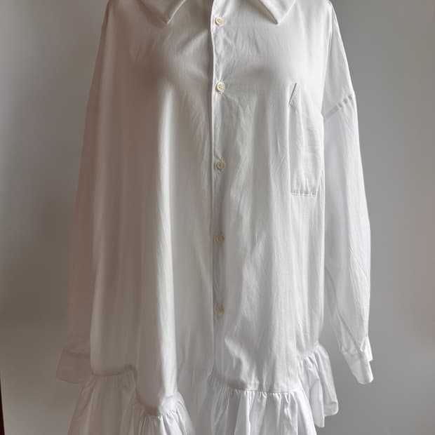 Comme des garcons girl 러플 롱 셔츠 원피스 