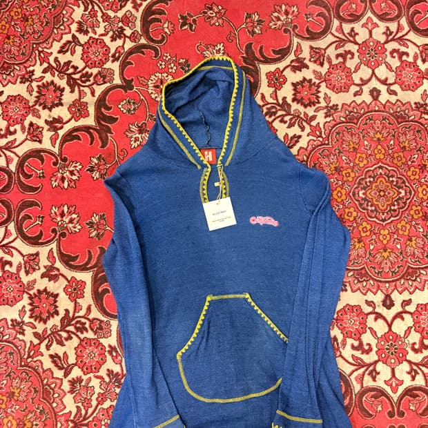 HYSTERIC GLAMOUR Blue Knit Hoodie