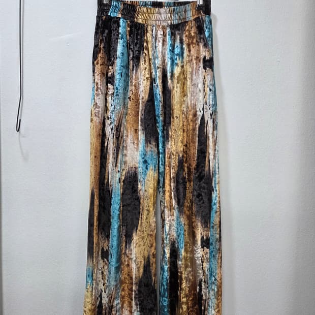 유니크 벨벳 와이드 슬렉스