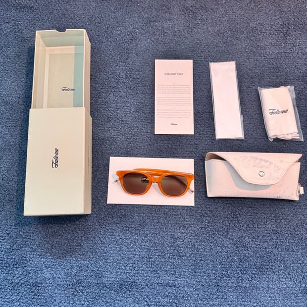 Fake me 페이크미 갈색 브라운 선글라스 오렌지 풀세트