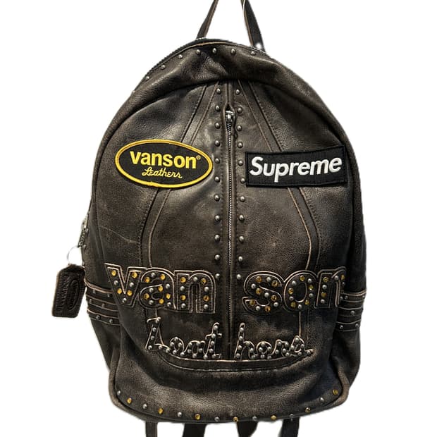 슈프림 x 반슨 레더 스터드 백팩 (블랙)
