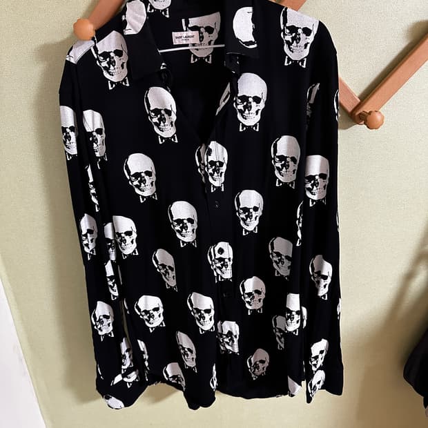 생로랑 파리 스컬 패턴 셔츠 정품