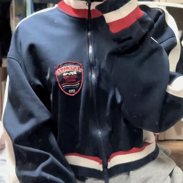 펑크 y2k 크롭 후드집업