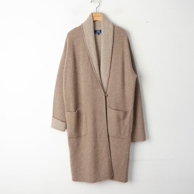 55/고비 캐시미어100 롱 니트 가디건