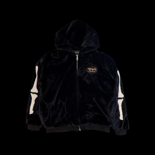 반슨 퍼 스켈레톤 후드집업