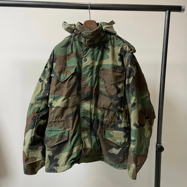 80s 알파인더스트리 우드랜드 카모플라쥬 m65 야상