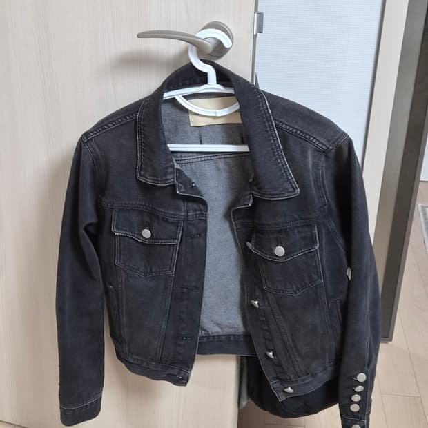 마뗑킴 블랙 데님 자켓 청자켓