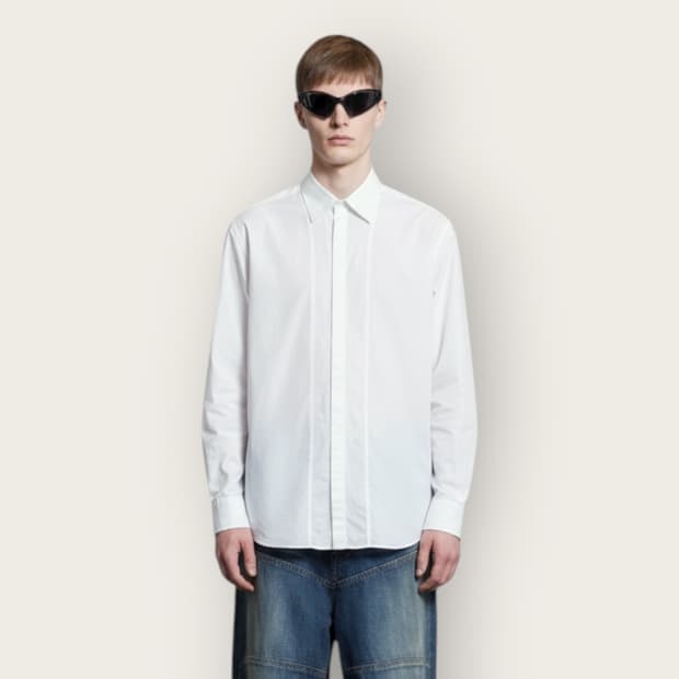 48/ 준지 21FW 화이트 브라이튼 셔츠