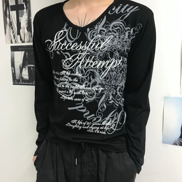 00s mood printing longsleeve