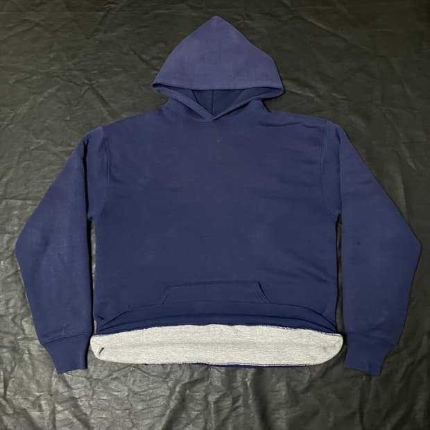 80s 러셀 더블페이스 후디 네이비 XL