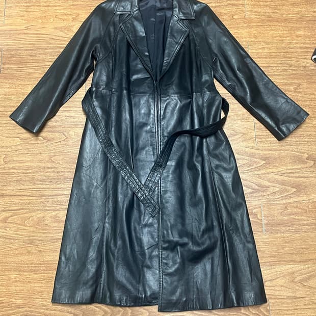 소가죽 레더 코트