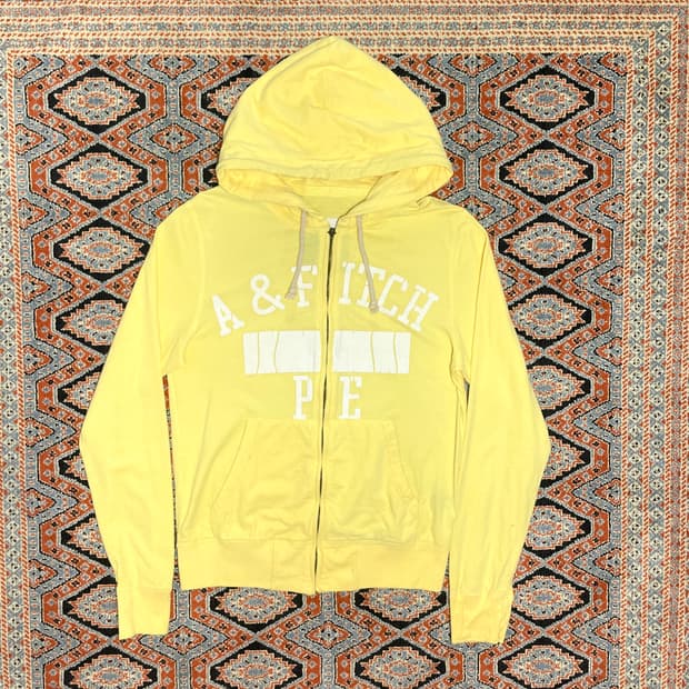 아베크롬비 옐로우 후드집업 여성M