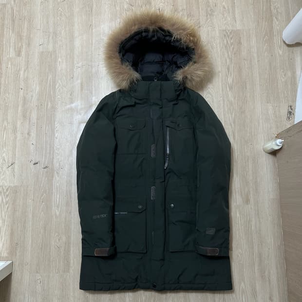 트랙스타 덕다운 고어텍스 후드 롱패딩 S/90 