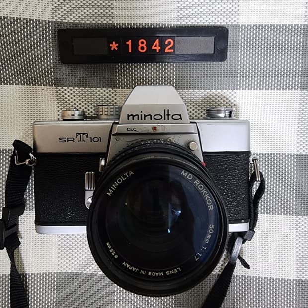 미놀타 sr T 101 필름카메라 1.7 단렌즈 장착