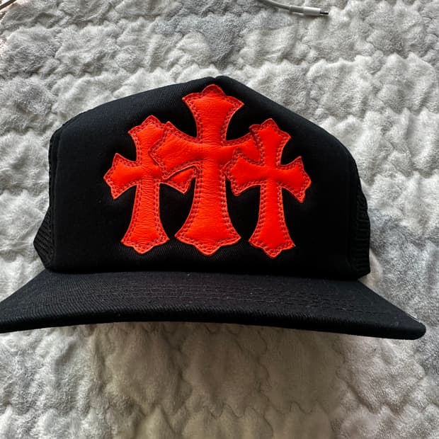 크롬하츠 / 세메터리 오렌지 크로스 패치 캡 / 블랙