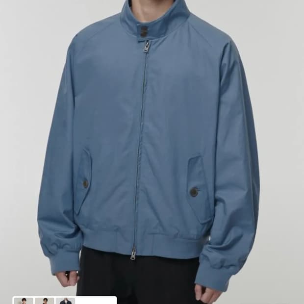 L) 무탠다드 코튼 해링턴 재킷 [그레이쉬 블루]
