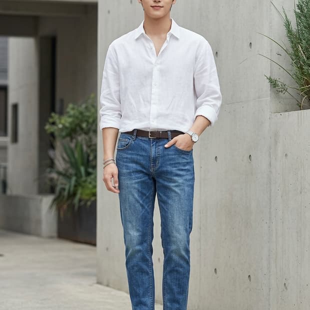 BRENTWOOD 브렌우드 스탠다드핏 중청 데님 팬츠