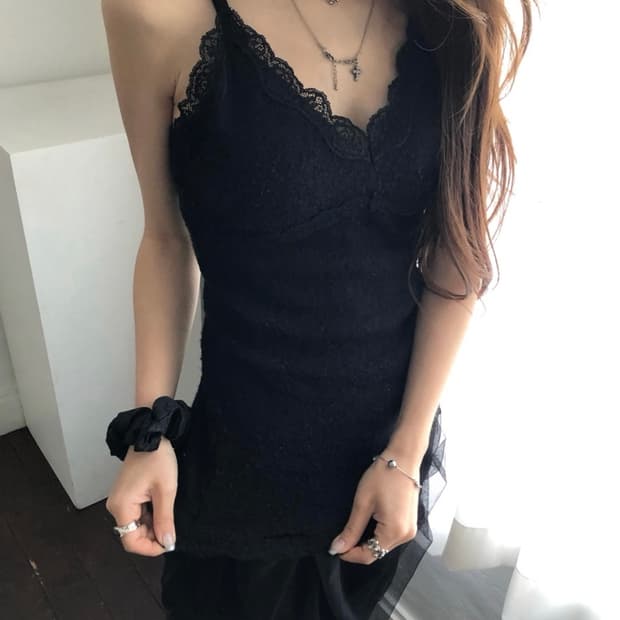 새상품) 슬립오버 레이스 레이어드 슬립 나시 슬립오버 나시