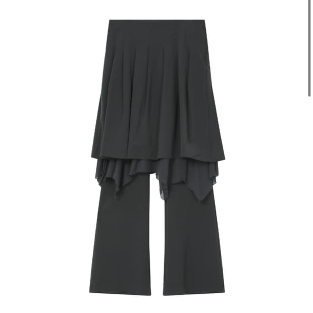 미세키서울 Layered skirt pants set CHARCOAL