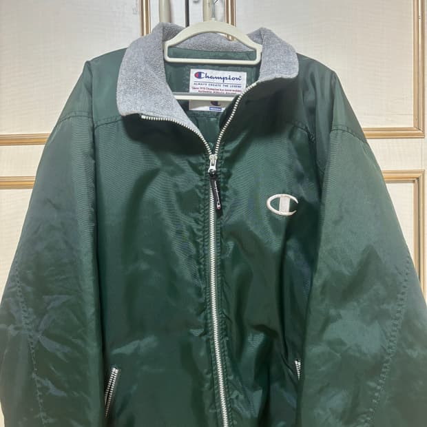 챔피온 올드스쿨 딥그린 패딩점퍼 (+서비스의류!)