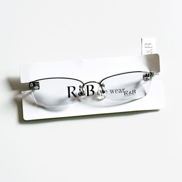 R&B EYEWEAR 반무테 스퀘어 메탈 프레임 빈티지 안경