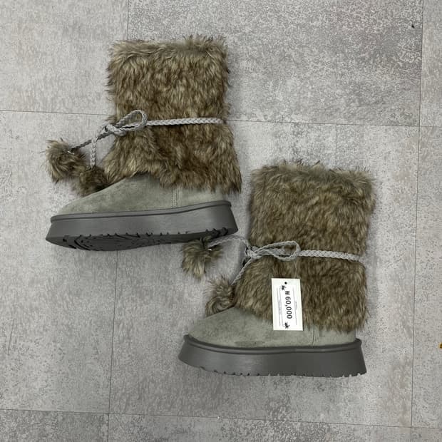 빈티지 어그 방울 퍼 부츠 H1582