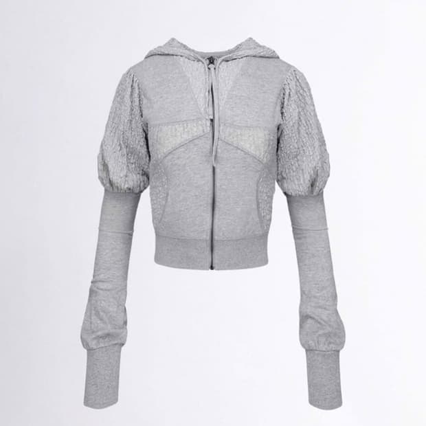 Sculptor 스컬프터 퍼프 슬리브집업 멜란지그레이