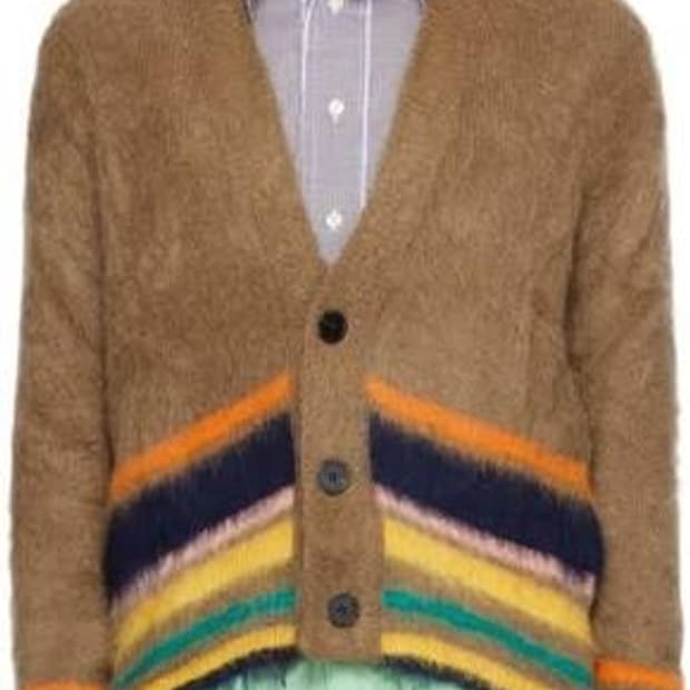 에드워드 커밍 브라운 모헤어 가디건