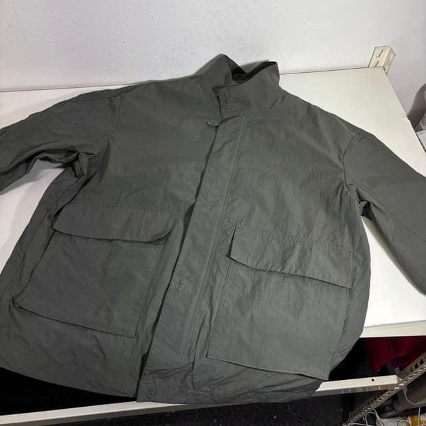 M 100 마인드브릿지 먹그레이 오버핏 포켓포인트 나일론자켓