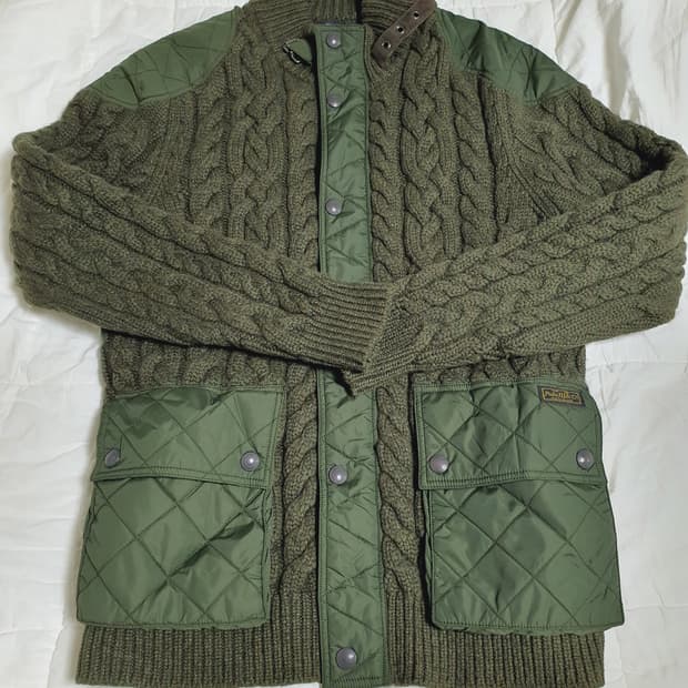 폴로 랄프로렌 퀄팅 니트자켓