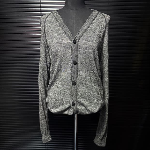 Theory 띠어리 모 앙고라 차콜 슬럽 그레이 스티치 보카시 가디건 S