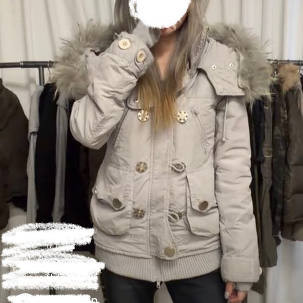 SLY 슬레이 슬라이 y2k v- kei 퍼후드 점퍼