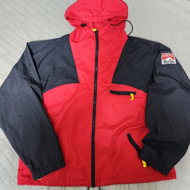 [XL] 90s 말보로 프로모 빈티지 레드 윈드브레이커 자켓