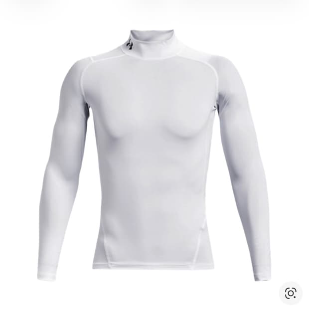 언더아머 히트기어 목 롱슬리브 화이트 블랙