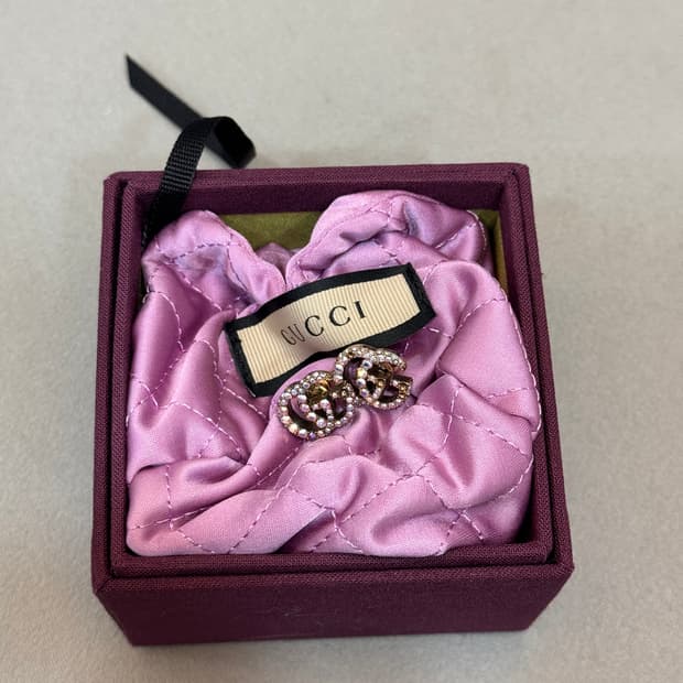 구찌 크리스탈 귀걸이 이어링 