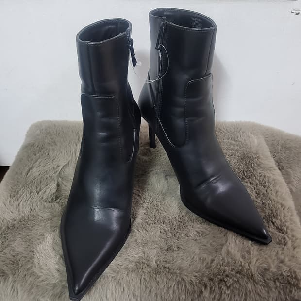 거의 새신발 자라 앵클 부츠 가죽스틸레토 하이힐 36 230 