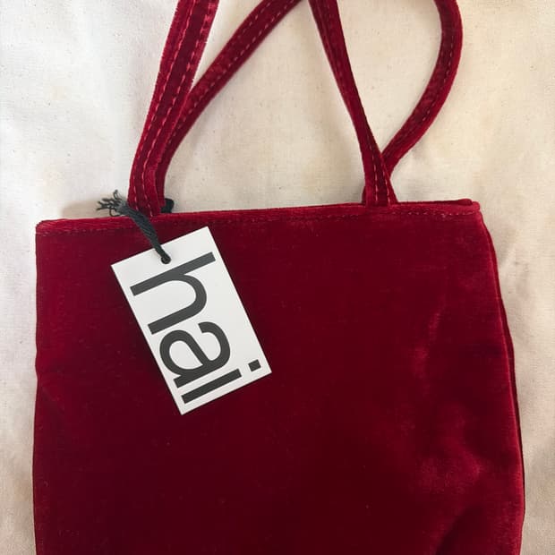 hai 벨벳 미니 토트백