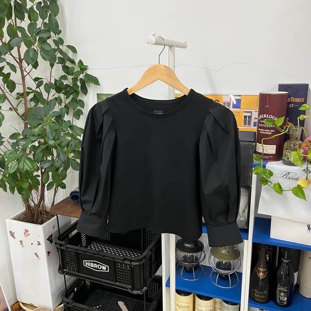 준지 우먼 숄더 퍼프 셔츠 38