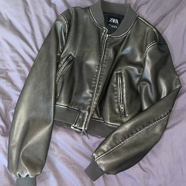 자라 가죽 숏자켓